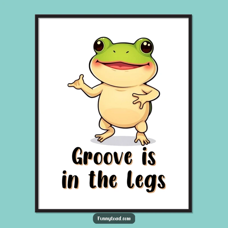 Funny Toad Dance Poster: Hilarious Amphibian Art for Wall Decor