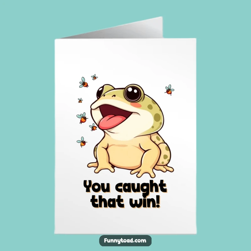 Free Printable Funny Congrats Card: Juggling Toad, Humorous DIY Downloadable Surprise
