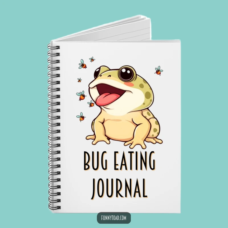 Funny Toad Juggling Flies Notebook: Capture Your Ideas with a Smile