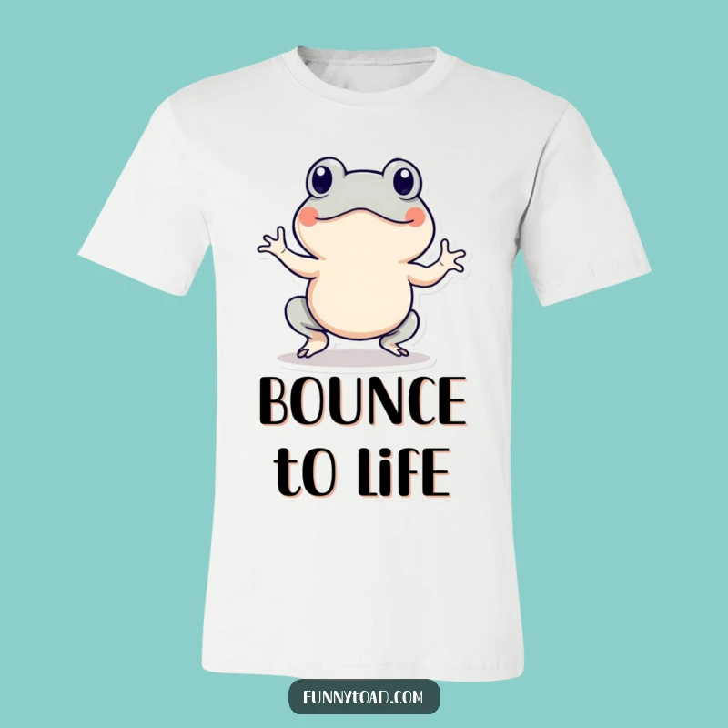 Funny Hopping Toad T-Shirt: Energetic Amphibian Movement, Hilarious Gift Tee
